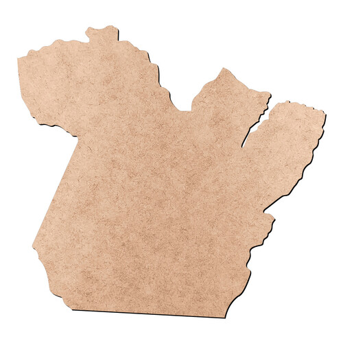 Recorte Mapa PA Liso / MDF 3mm