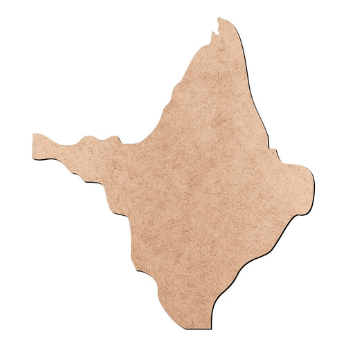 Recorte Mapa AP Liso / MDF 3mm