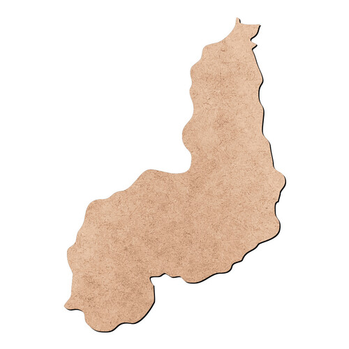 Recorte Mapa PI Liso / MDF 3mm