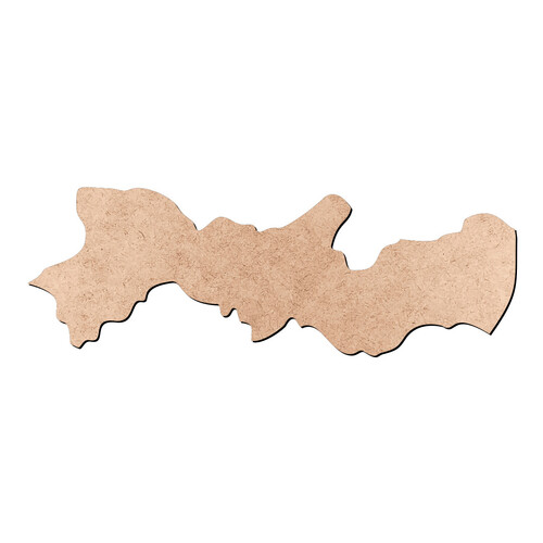 Recorte Mapa PE Liso / MDF 3mm
