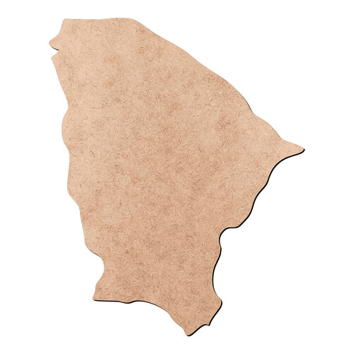 Recorte Mapa CE Liso / MDF 3mm