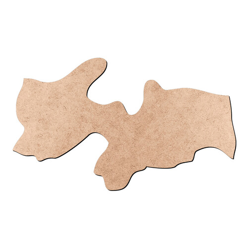 Recorte Mapa PB Liso / MDF 3mm