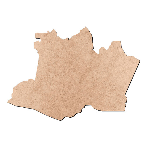 Recorte Mapa AM Liso / MDF 3mm
