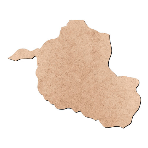 Recorte Mapa RO Liso / MDF 3mm
