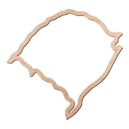 Recorte Mapa RS Contorno / MDF 3mm