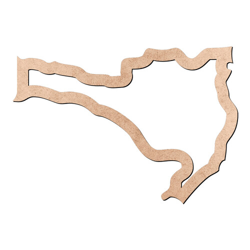 Recorte Mapa SC Contorno / MDF 3mm
