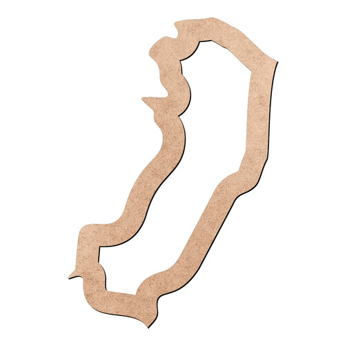 Recorte Mapa ES Contorno / MDF 3mm