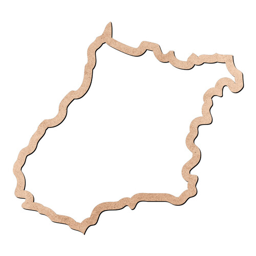 Recorte Mapa GO Contorno / MDF 3mm