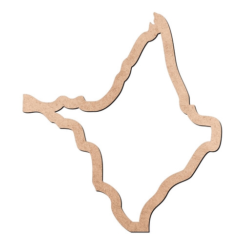 Recorte Mapa AP Contorno / MDF 3mm