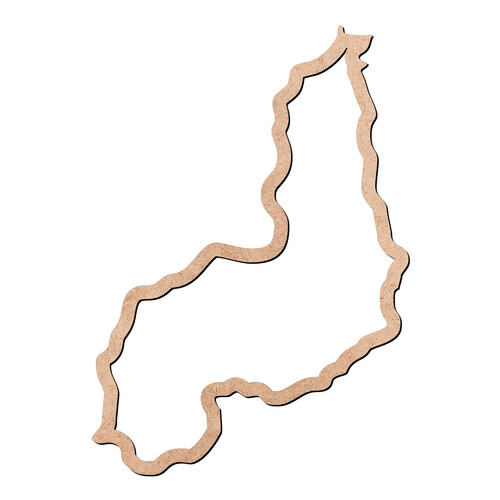 Recorte Mapa PI Contorno / MDF 3mm
