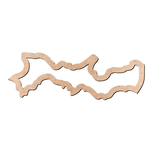 Recorte Mapa PE Contorno / MDF 3mm