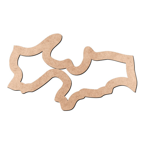 Recorte Mapa PB Contorno / MDF 3mm