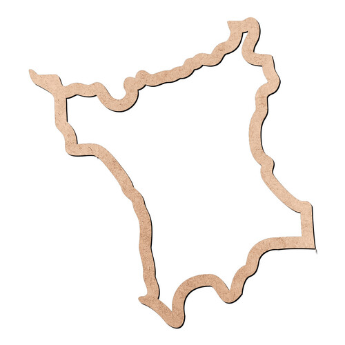 Recorte Mapa RR Contorno / MDF 3mm