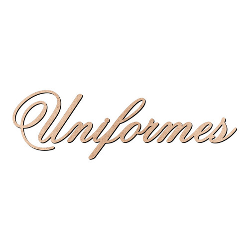 Recorte Uniformes Old Script / MDF 3mm