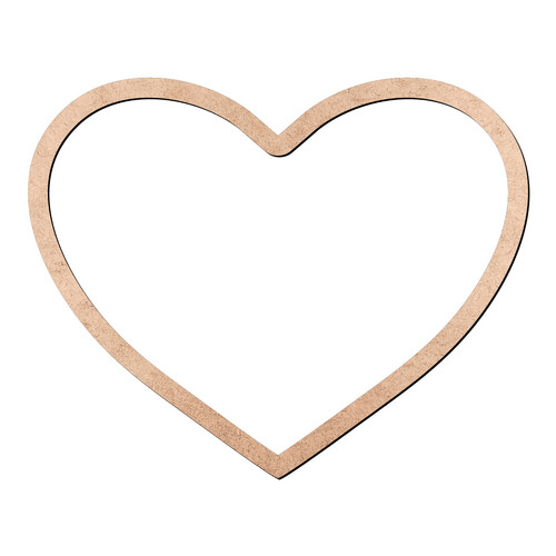 Recorte Moldura Coração / MDF 3mm