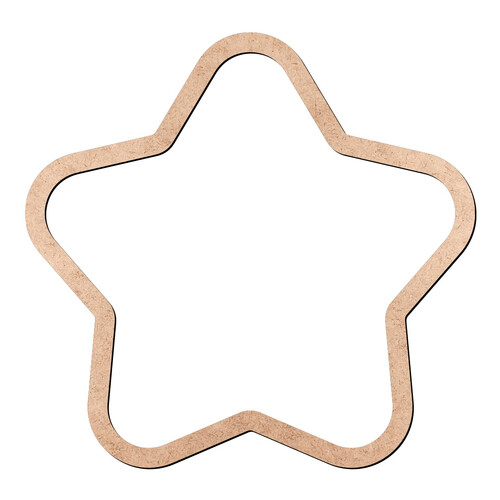 Recorte Moldura Estrela / MDF 3mm
