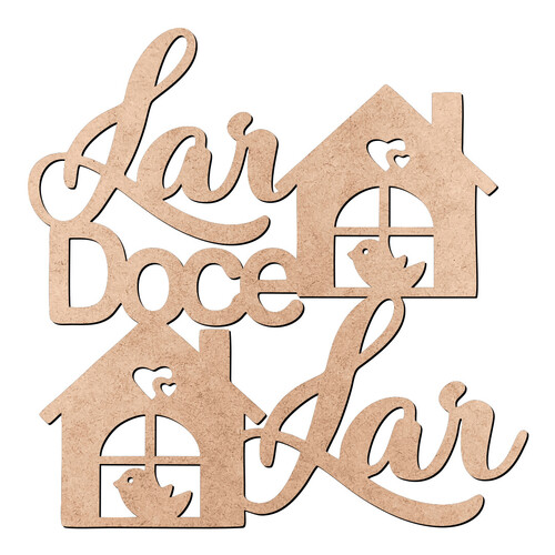 Recorte Lar Doce Lar Casinhas / MDF 3mm