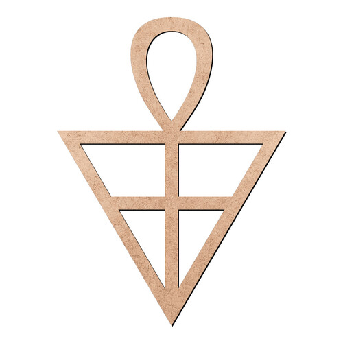 Recorte Símbolo Rosacruz / MDF 3mm