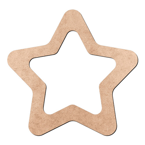 Recorte Estrela Vazada / MDF 3mm