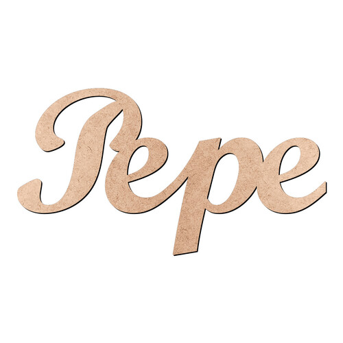 Recorte Pepe Script Mt Std / MDF 3mm
