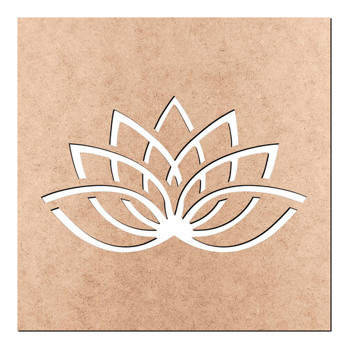 Recorte Flor de Lótus Stencil / MDF 3mm