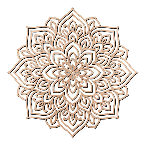 Recorte Mandala Floral / MDF 3mm