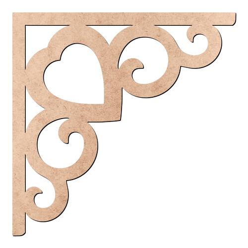 Recorte Cantoneira Arabesco / MDF 3mm