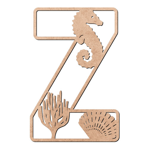 Recorte Letra Z Oceano / MDF 3mm