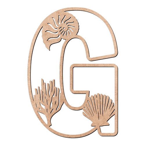 Recorte Letra G Oceano / MDF 3mm