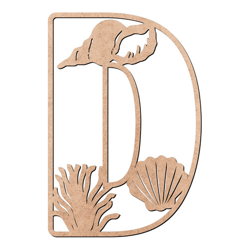 Recorte Letra D Oceano / MDF 3mm