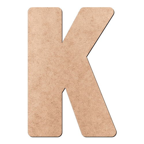 Recorte Letra K Lisa Oceano / MDF 3mm