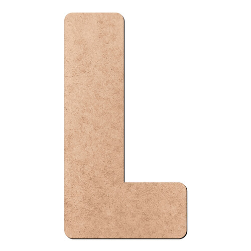 Recorte Letra L Lisa Oceano / MDF 3mm