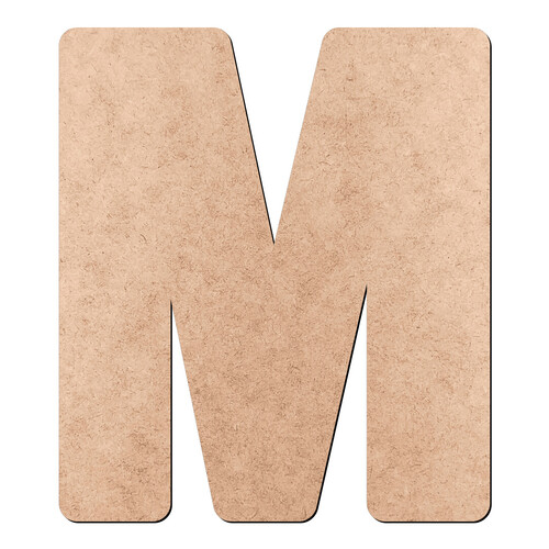 Recorte Letra M Lisa Oceano / MDF 3mm