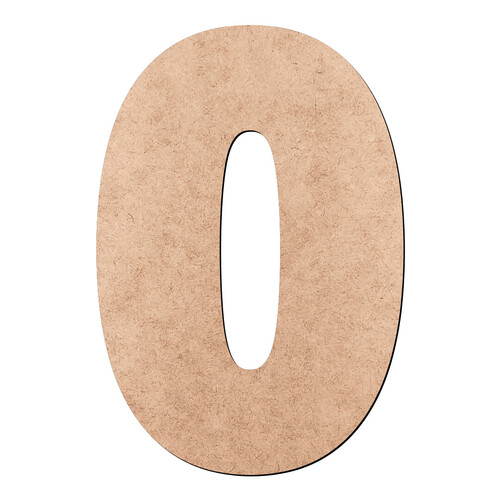 Recorte Letra O Lisa Oceano / MDF 3mm