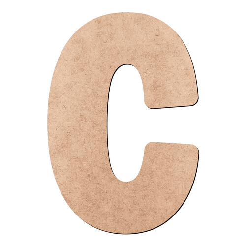 Recorte Letra C Lisa Oceano / MDF 3mm