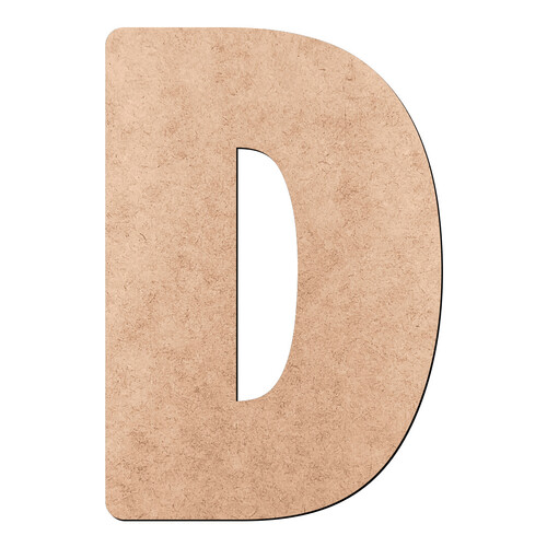 Recorte Letra D Lisa Oceano / MDF 3mm