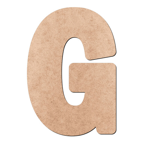 Recorte Letra G Lisa Oceano / MDF 3mm