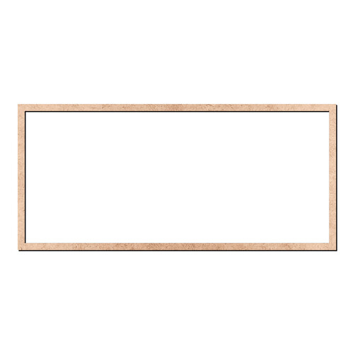 Recorte Moldura Ret 16,5 x 36 cm Borda 0,8 cm / MDF 3mm