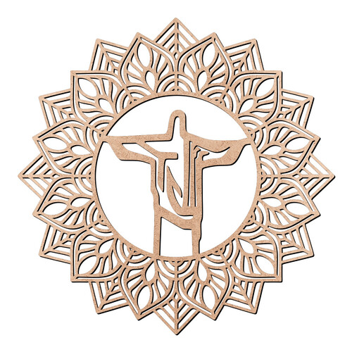 Recorte Mandala Cristo / MDF 3mm