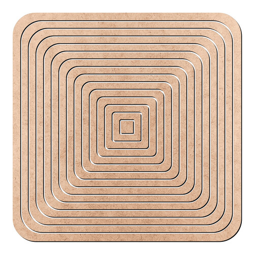 Recorte Gabarito Quadrado Arredondado / MDF 3mm