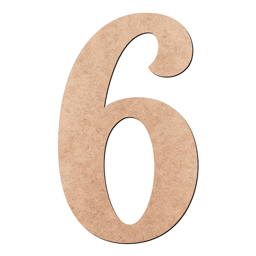 Recorte Número Seis Grandista / MDF 3mm