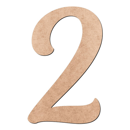 Recorte Número Dois Grandista / MDF 3mm