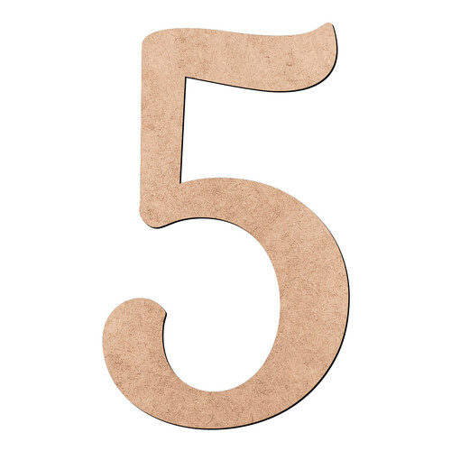 Recorte Número Cinco Grandista / MDF 3mm