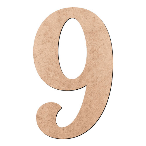 Recorte Número Nove Grandista / MDF 3mm