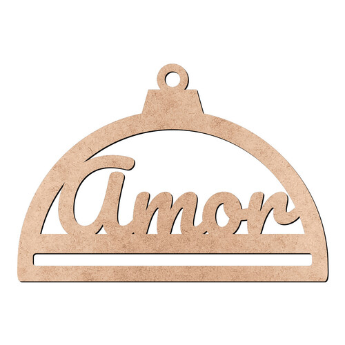 Recorte Bola Semicirc Amor / MDF 3mm