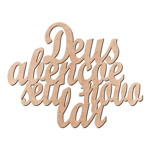 Recorte Deus abençoe lar / MDF 3mm