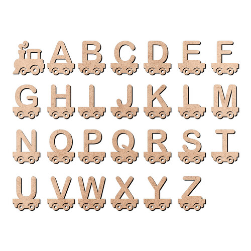 Recorte Kit Alfabeto Trenzinho / MDF 3mm