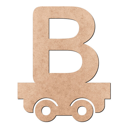 Recorte Letra B Trenzinho / MDF 3mm