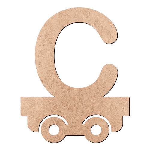 Recorte Letra C Trenzinho / MDF 3mm