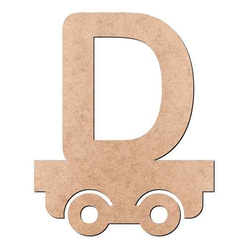 Recorte Letra D Trenzinho / MDF 3mm